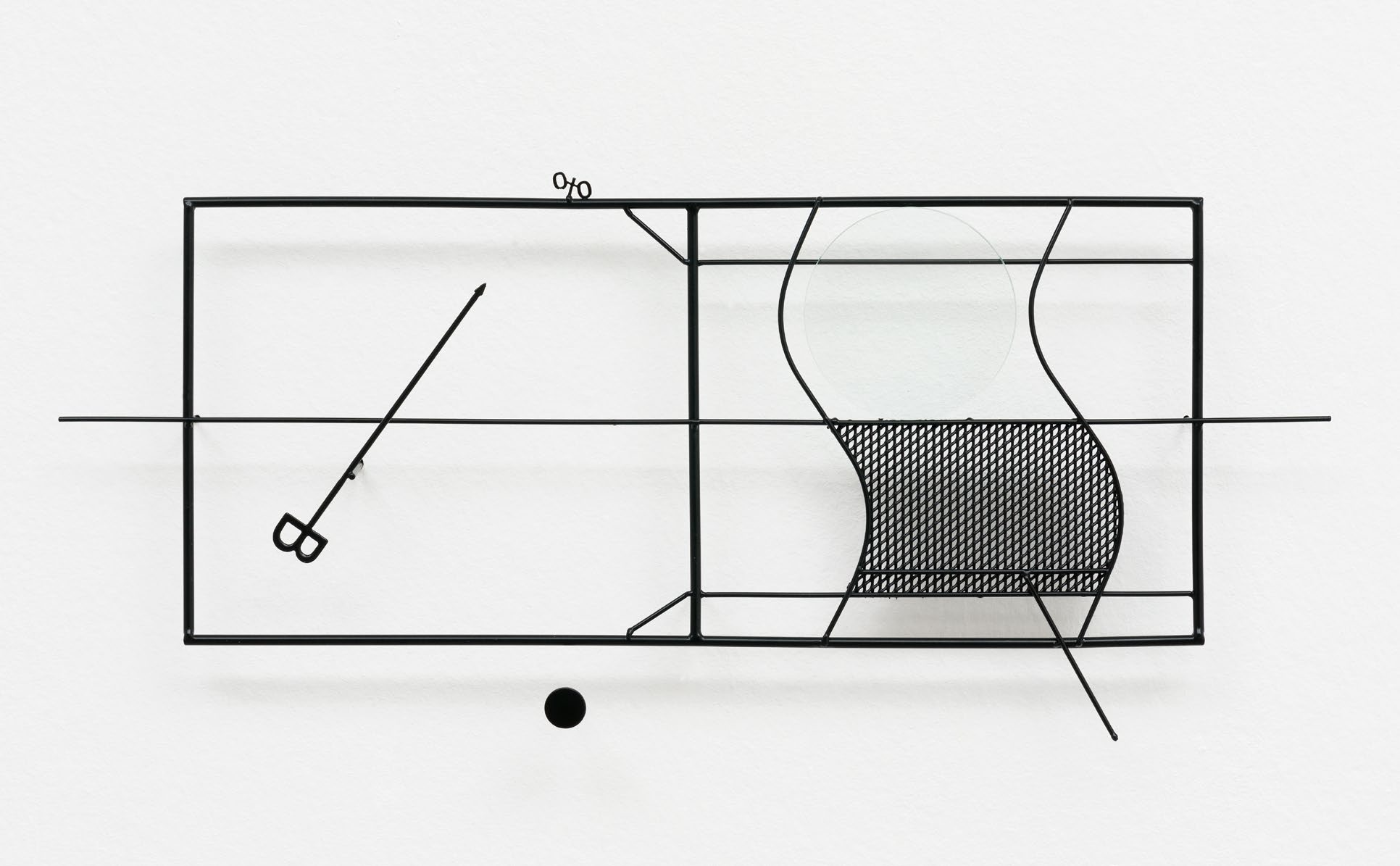 shape hypothesis test 0B, 2015, sculptural collage powdercoated steel 25 x 57 x 4 cm, ©Marlena Kudlicka