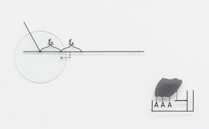 shape hypothesis test fx 2015, sculpture powdercoated steel 37 x 83 x 4 cm, ©Marlena Kudlicka