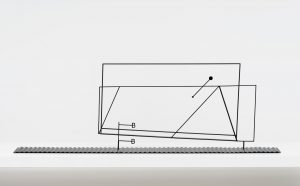 shape hypothesis test B 2015, sculpture powdercoated steel 43 x 126 x 12 cm, ©Marlena Kudlicka