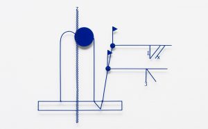 shape hypothesis test 1x 2016, sculptural collage powdercoated steel 48 x 41 3 cm, ©Marlena Kudlicka, photo: Marcus Schneider